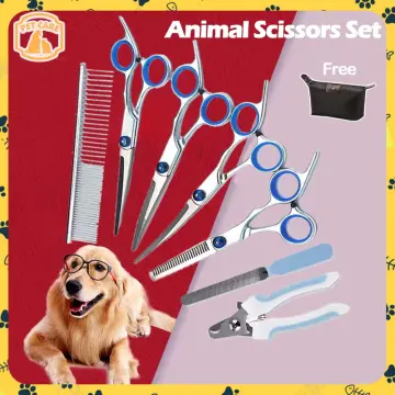 5pcs/Set Stainless Steel Pet Dogs Grooming Scissors Suit