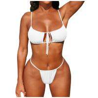 [Ladymiss] Women Bandeau Bandage Bikini Set Push-Up zilian Swimwear Beachwear Swimsuit