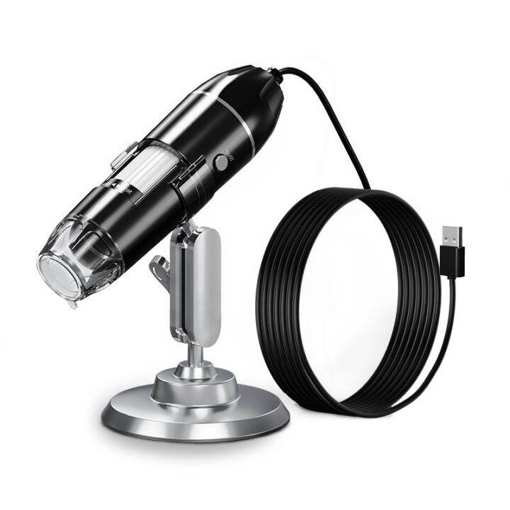 INSKAM Portable 3 In 1 Interfaces Microscope 8 LEDs with Stand