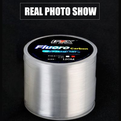 1 Roll 120M Fluorocarbon Coated Fishing Line 5LB 34LB Main Line Sub Line Fishing Lure Sinking Line Dropship