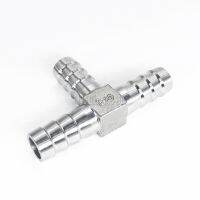 304 Stainless Steel T-Shape Tee Barb Hose Fittings 6mm- 32mm 3 Way Hose Tube Barb Barbed Coupling