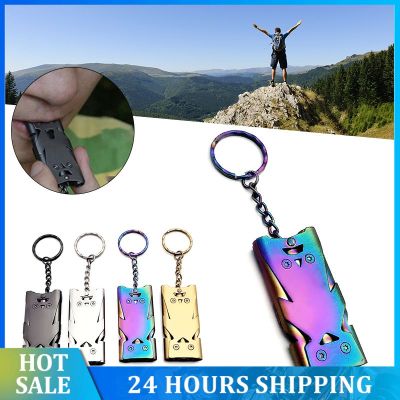 3pcs Double Pipe Whistle Military Outdoor Hunting Order Whistle Keychain Survival Emergency Whistle Camping Tools Survival kits