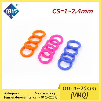 10PCS / bag multicolor thickness rubber gasket O ring CS1/1.5/1.9/2.4mm silicone rubber O-ring silicone / VMQ Sealing ring Gas Stove Parts Accessories