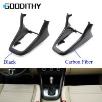 For Volkswagen VW Golf MK6 Black Carbon Fiber Center Console Gear Shift Knob Frame Cover 2008 2009 2010 2011 2012 2013 5K0863680