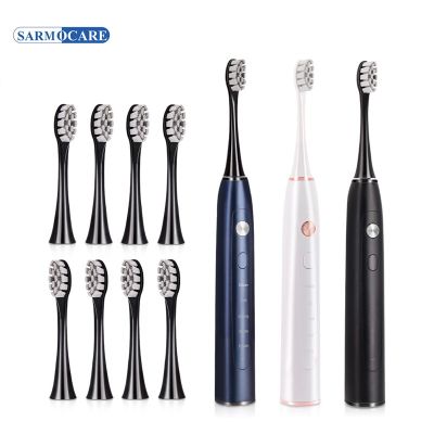 Sarmocare แปรงสีฟันแปรงสีฟันไฟฟ้า S700แปรงสีฟันคลื่นเสียงชาร์จ USB พร้อมฟอกสีฟันหัวแปรงฟัน5โหมด