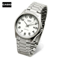 Velashop นาฬิกาข้อมือผู้ชายคาสิโอ Casio Standard  สายสแตนเลสสีเงิน หน้าปัดขาว รุ่น MTP-1183A-7BDF, MTP-1183A-7B, MTP-1183A