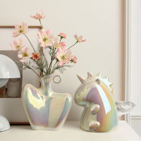 Spot parcel post Beihanmei Light Luxury Unicorn Pearl Color Ceramic Tissue Living Room Home Decorations Paper Extraction Cross-Border Wholesale