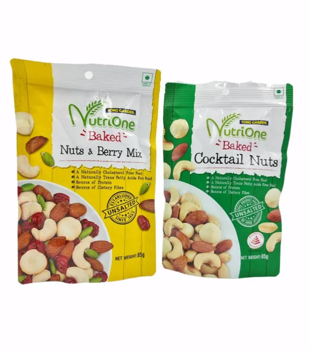 Nutri One Baked Cocktail Nuts Berry Mix Tong Garden Snack 85g Lazada