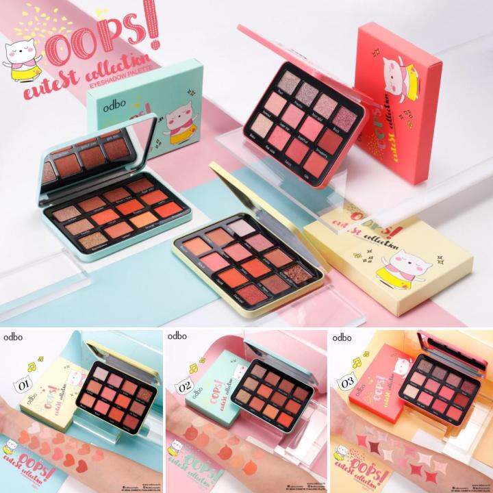 odbo-oops-cutest-collection-eyeshadow-palette-od212-โอดีบีโอ-อุ๊ปส์-คิวท์เตทส์-คอลเลคชั่นอายแชโดว์พาเลท