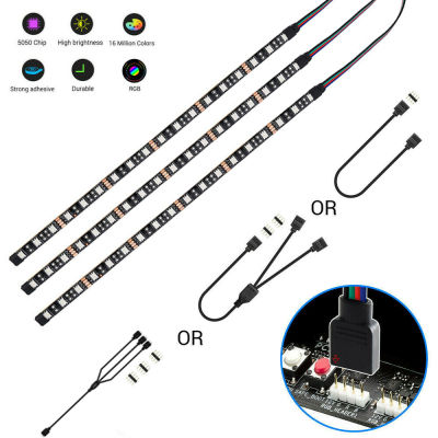 RGB Gaming 5050 LED Strip Light RGB เทปโคมไฟสำหรับ12V Aura Sync เมนบอร์ดควบคุม PC คอมพิวเตอร์4 Pin RGB หัว12V,G,R,B