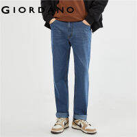 GIORDANO Men Jeans Moustache Effect Five-Pocket Denim Jeans Mid Rise Quality Zip Fashion Casual Washed Denim Pants 01113068