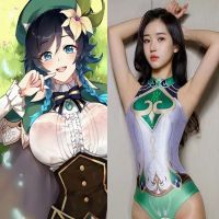 Genshin Impact Sexy Onesie Hu Tao Cosplay Costume Kazuha Swimsuit Venti Anime Dress Up Halloween Gift