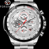 FORSINING Automatic Mechanical Men Wristwatch Military Army Sport Male Clock Top nd Luxury White Waterproof Man Watch 6909