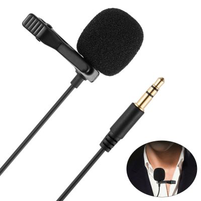 【jw】㍿  Omnidirectional Capacitance Metal Microphone 3.5mm Jack Lavalier  Audio Mic for Computer Laptop Sound Card