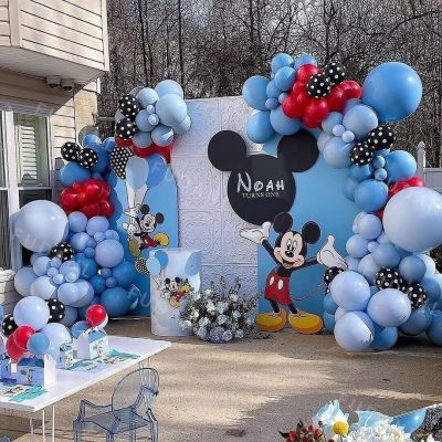 1Set Mickey Mouse Party Balloons Set Arch Garland Kit For Birthday Wedding Decoration Supplies Kids Gifts Baby Shower Globos Artificial Flowers  Plant