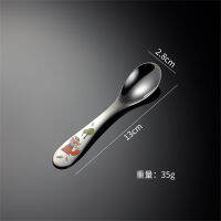 Feeding Cute Kitchen Supplies Flatware Baby Spoon Fork Safe Stainless Steel Kids Cutlery Carving