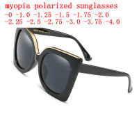 Oversized Polarized Myopia Sunglasses Prescription Driving Glasses With Diopter Lens Fashion Vintage Women Cat Eye Sunglasses NX