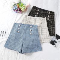 COD SDFERTGRTYTYUYU Womens Shorts High Waist Wide Leg Pants Double Breasted Wool Shorts Casual Pants