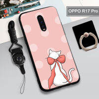 เคสนิ่มสำหรับ OPPO R17 Pro คลุมทั้งหมดเคสโทรศัพท์ใหม่2022ป้องกันการตกหล่นกันรอยขีดข่วนฝามีที่ถือวงแหวนโทรศัพท์ &amp; เชือก