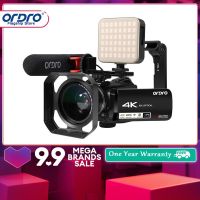 ORDRO HDR-AC7 4K 24MP ซูมออปติคัล YouTube สตรีมสดกล้องวิดีโอ FHD