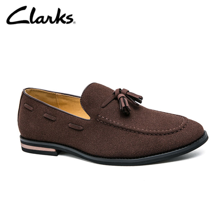 clarks-ชุดบุรุษ-citistrideslip-taupe-รองเท้าหนังนิ่ม