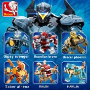 COMBO 6 BỘ MÔ HÌNH BỘ ĐỒ CHƠI LẮP RÁP LEGO Robot trong phim Pacific Rim