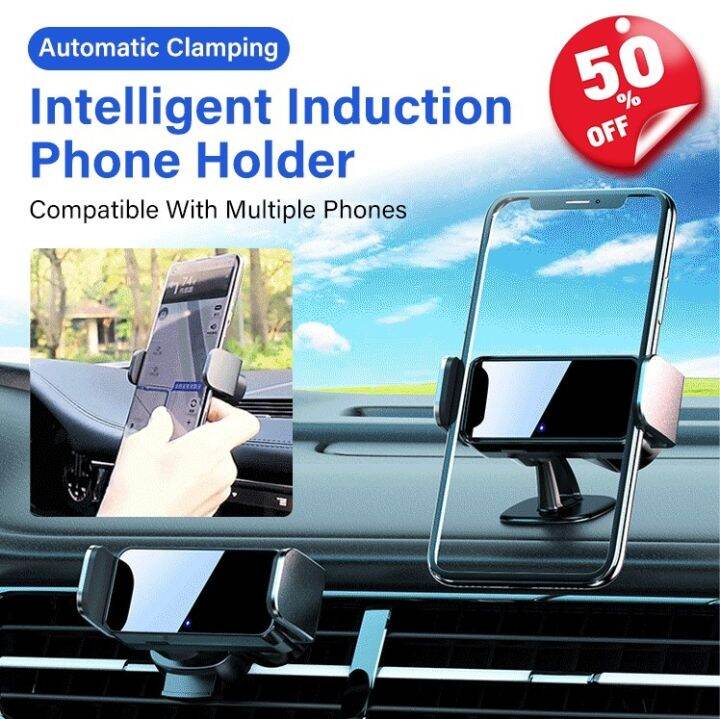 jjmakro Smart Electric Car Mount Air Outlet Navigation Car Phone Mount