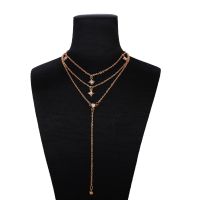 17KM Multilayer Crystal Star Necklace Fashion Gold Necklace Choker Pendant Necklace Women Accessories