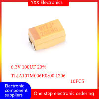 10ชิ้นชิปใหม่ตัวเก็บประจุแทนทาลัม3216A 6.3V 100UF 20% TLJA107M006R0800 1206