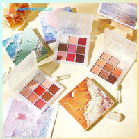 LAMEILAพาเลทอายแชโดว์ 9สี อายแชโดว์กลิตเตอร์ เนื้อดินน้ำมัน สีสวย ติดทน กันน้ำ eyeshadow palette(498)