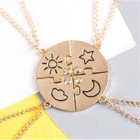 Upingi-Fashion Star Moon Sun Cloud Splice เพื่อนที่ดี Necklacec474or