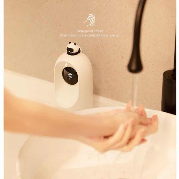 xiaomi-liquid-foam-soap-dispensers-cartoon-panda-bathroom-kitchen-human-body-induction-hand-wash-waterproof-automatic-soap-dispe