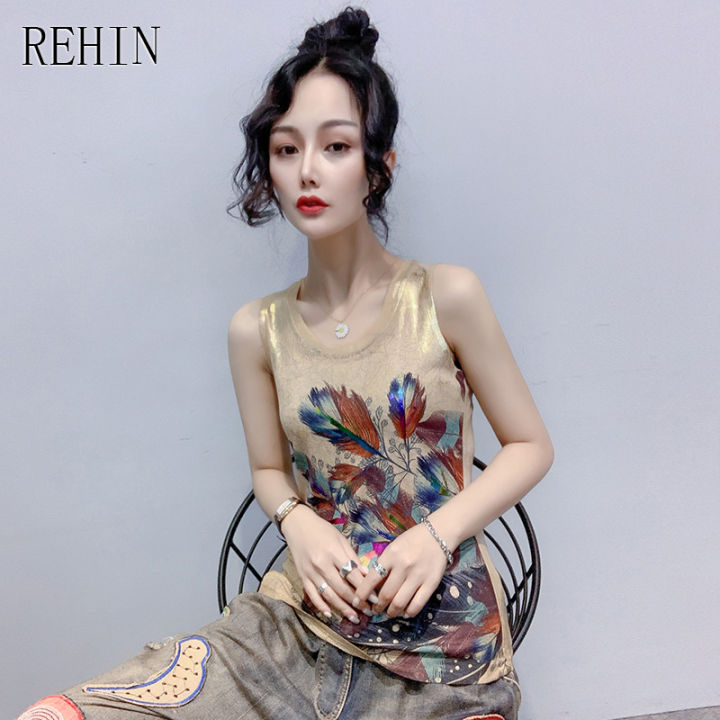 rehin-เสื้อกล้ามผ้าฝ้ายพิมพ์ลายสำหรับผู้หญิง-ใหม่เสื้อยืดแขนกุดพิมพ์ลายไม่ซ้ำใครสำหรับฤดูร้อนปี-s-3xl