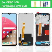 100 6.3ของแท้ สำหรับ Oppo Realme 5 Pro จอแสดงผล LCD แบบสัมผัสหน้าจอที่มีกรอบดิจิทัลแทน RMX1971 Realme 5 Pro