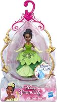 Disney Princess Tiana Collectible Doll with Glittery Green One-Clip Dress, Royal Clips Fashion Toy
