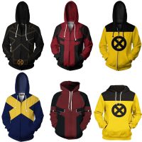 X-Men Costume Unisex Casual Hoodie Sweatshirt Cos Wolverine Deadpool Jacket Jean Grey