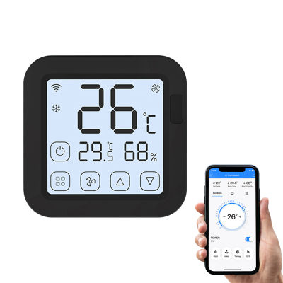 Tuya Smart Wifi IR Air Conditioner Controller เทอร์โมสตัทที่มีจอแสดงผล LCD App ควบคุมอุณหภูมิเซ็นเซอร์ความชื้น Monitor