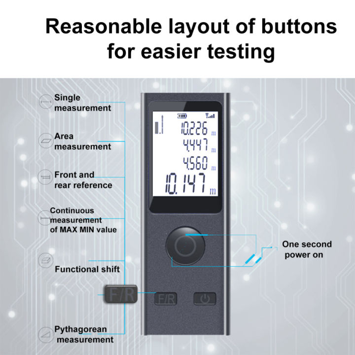 เครื่องหาระยะเลเซอร์สมาร์ทขนาดเล็กอัจฉริยะ30เมตรเลเซอร์ดิจิตัลชาร์จ-usb-มือถือเครื่องวัดเมตร