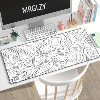 [HOT ZEXKLIOALQAQ 529] Drop Shipping Gaming Mouse Pad Multi-Color Contour แผนที่ยางคีย์บอร์ด Mousepas สีดำสีขาวขนาดใหญ่โต๊ะสำหรับแล็ปท็อป Gamer Pad