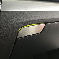 Car Stainless Steel Copilot Storage Suitable For Glove Box Decorative Sequins Trim Stickers For Skoda Superb 3 2016-2020 Essories Interior