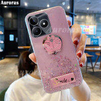 เคสมือถือสำหรับฝาหลัง C51 Realme ประกายดาวดวงจันทร์ซิลิโคนใสการ์ตูนแมวป้องกันการตกสำหรับเคสใส่โทรศัพท์ C51 Realme