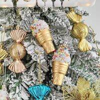 3pcs/set Christmas Ice Cream Ornament Xmas Tree Candy Hanging Pendant Christmas Decoration New Year 2023 Party Supplies Kid Gift Christmas Ornaments