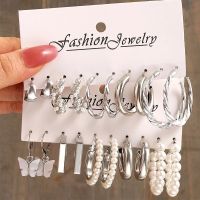 【DT】hot！ Color Earrings Set Twist Hoop 2022 Jewelry Gifts