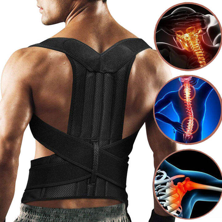 Lumbar Column Posture Corrector Vest Adjustable Back Support Strap ...