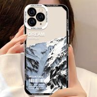 เคสโทรศัพท์ติดฉลากภูมิทัศน์สำหรับ iPhone 13 11 14 Pro Max เคส iPhone 12 Mini 7 8 Plus XSMax XR SE 2022 2020โทรศัพท์ฝาหลังนิ่ม Cas