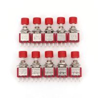 10Pcs Momentary Snap-Acting 3-Pin C-NO-NC 6mm Panel Mount SPDT Mini Push Button