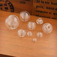 10piece 8-25mm Hollow Glass Ball With One Hole Round Bubble Vial Glass Globe Orbs Jewelry Findings Glass Locket Accessories