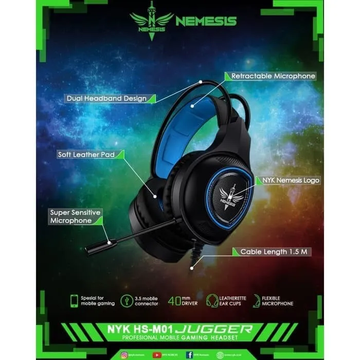 NYK Headset Mobile Gaming HS-M01 JUGGER | Lazada Indonesia