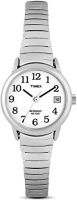 Timex Womens T2H371 Quartz Easy Reader Watch with White Dial Analogue Display and Silver Stainless Steel Bracelet Womens