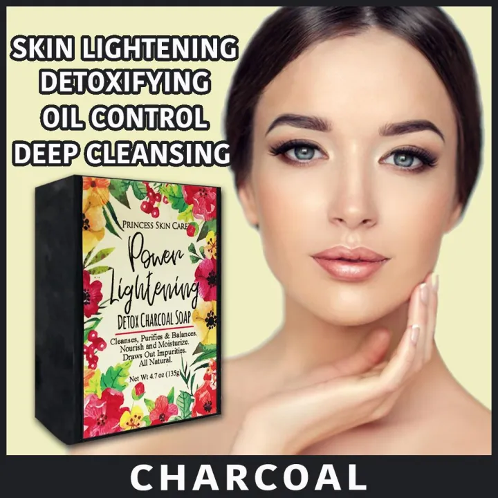 Power Lightening Detox Charcoal Bleaching Whitening Oil Control Soap (135G) Lazada PH